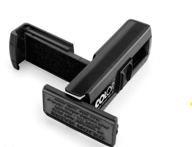 TIMBRE POCKET COLOP SP20 14 X 38mm NEGRO ALM AZUL