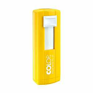 TIMBRE POCKET COLOP SP30 47 X 14mm AMARILLO ALM NEGRA