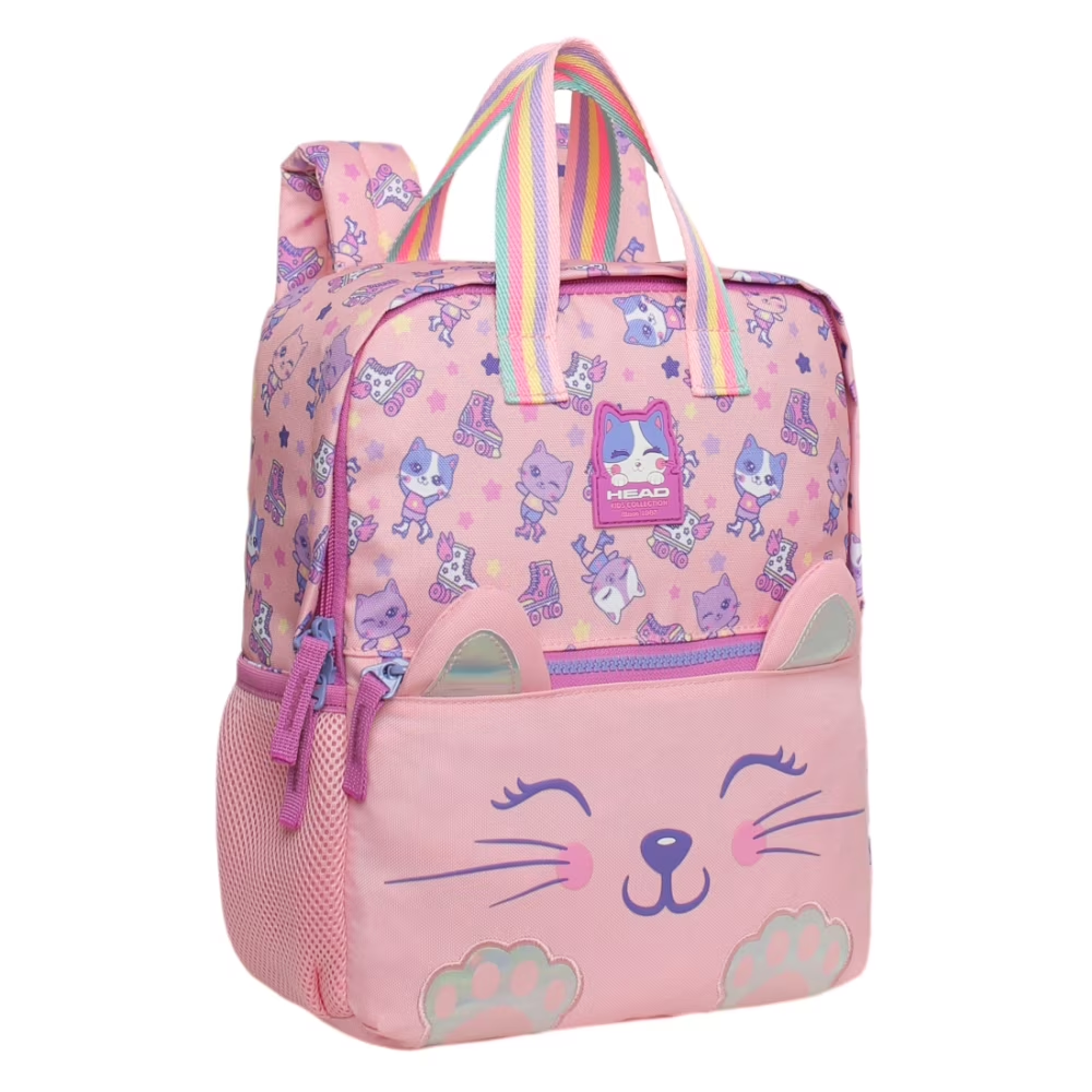 MOCHILA HEAD PEPA GATO PANINES ROSADO 13 LTS