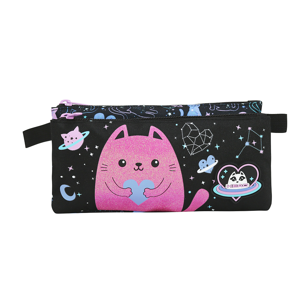 ESTUCHE HEAD CELERIO GIRL SPACE CAT NEGRO
