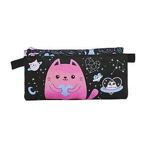 ESTUCHE HEAD CELERIO GIRL SPACE CAT NEGRO