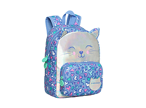 MOCHILA HEAD POP GATO CORAZON LILA 8 LTS