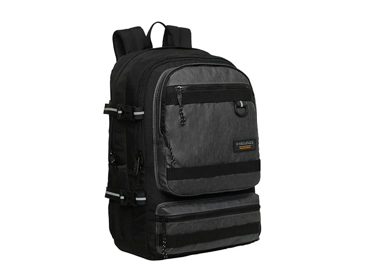 MOCHILA HEAD EXPEDITION MELANGE REVERSE GRIS OSCURO 40 LTS