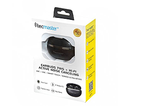 AUDIFONOS TECMASTER BT 5.3 EARBUDS HI-FI TWS CANCELACION DE RUIDO - NEGRO