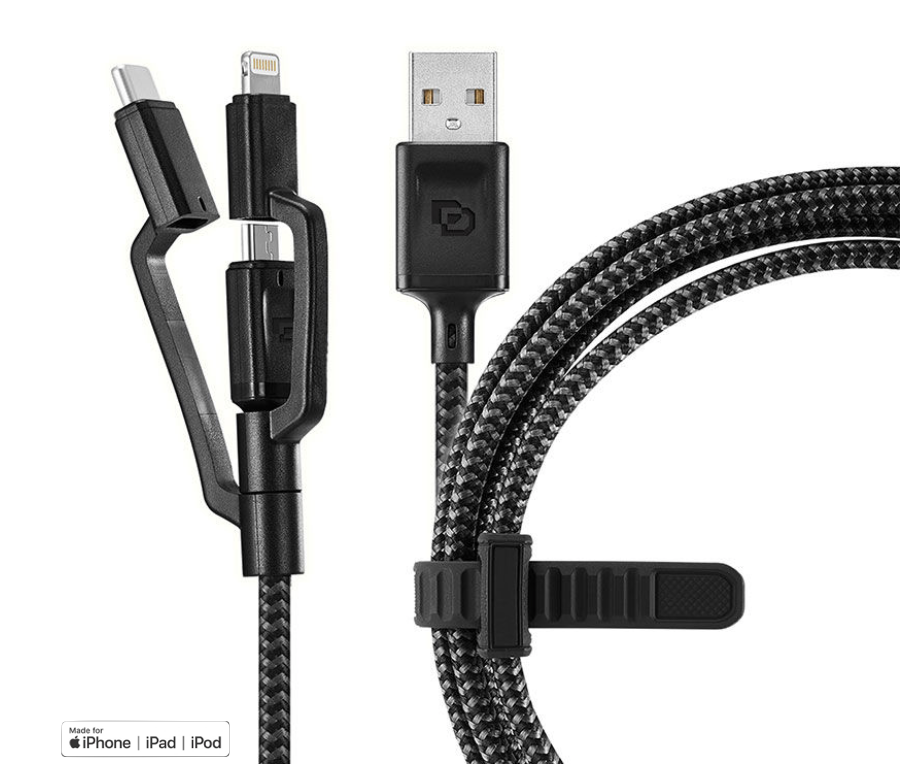 CABLE DUSTED 3 EN 1 USB-C MICRO USB LIGHTNING