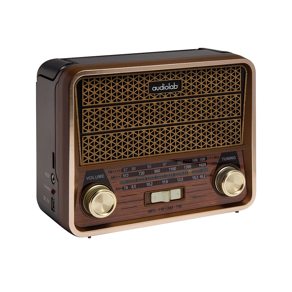 RADIO AUDIOLAB MINI RETRO AM/AUX/FM/SD/BT/USB RECARGABLE MINIRETROBT