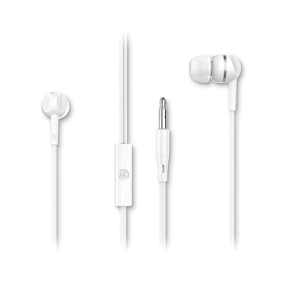 AUDIFONOS MOTOROLA EARBUDS 105 C/MICROFONO BLANCO