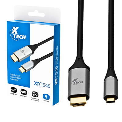 CABLE XTECH XTC546 USB TIPO C A HDMI 1.8 METROS