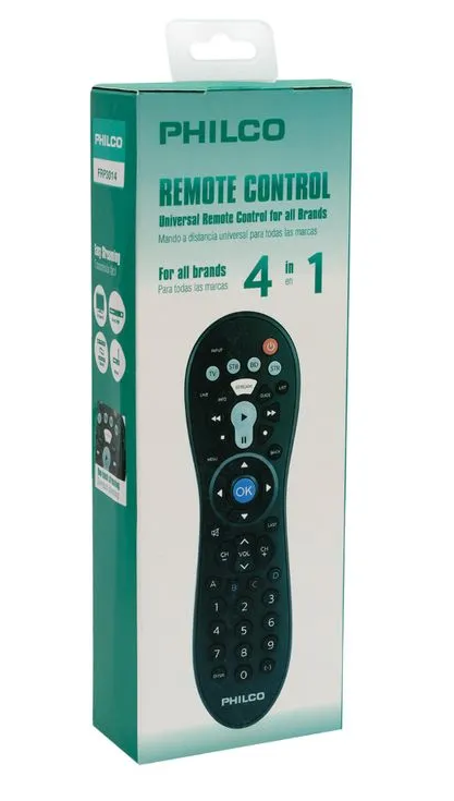CONTROL REMOTO UNIVERSAL PHILCO PARA TV FRP3014