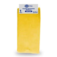 TRAPERO MICROFIBRA 50 X 70 CMS AMARILLO C/OJAL VIRUTEX PRO ( CA )