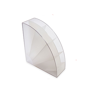 PORTA LAPIZ ABANICO SWORLD TRANSPARENTE 4 CUBICULOS