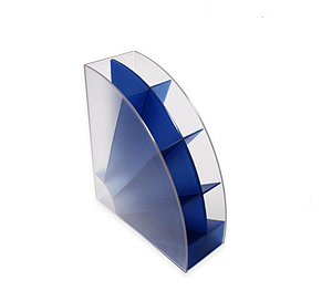 PORTA LAPIZ ABANICO SWORLD AZUL 4 CUBICULOS
