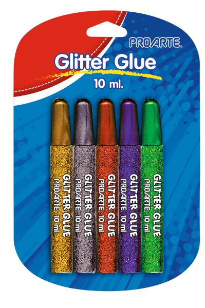 GLITTER GLUE PROARTE 10 ml 5 COLORES