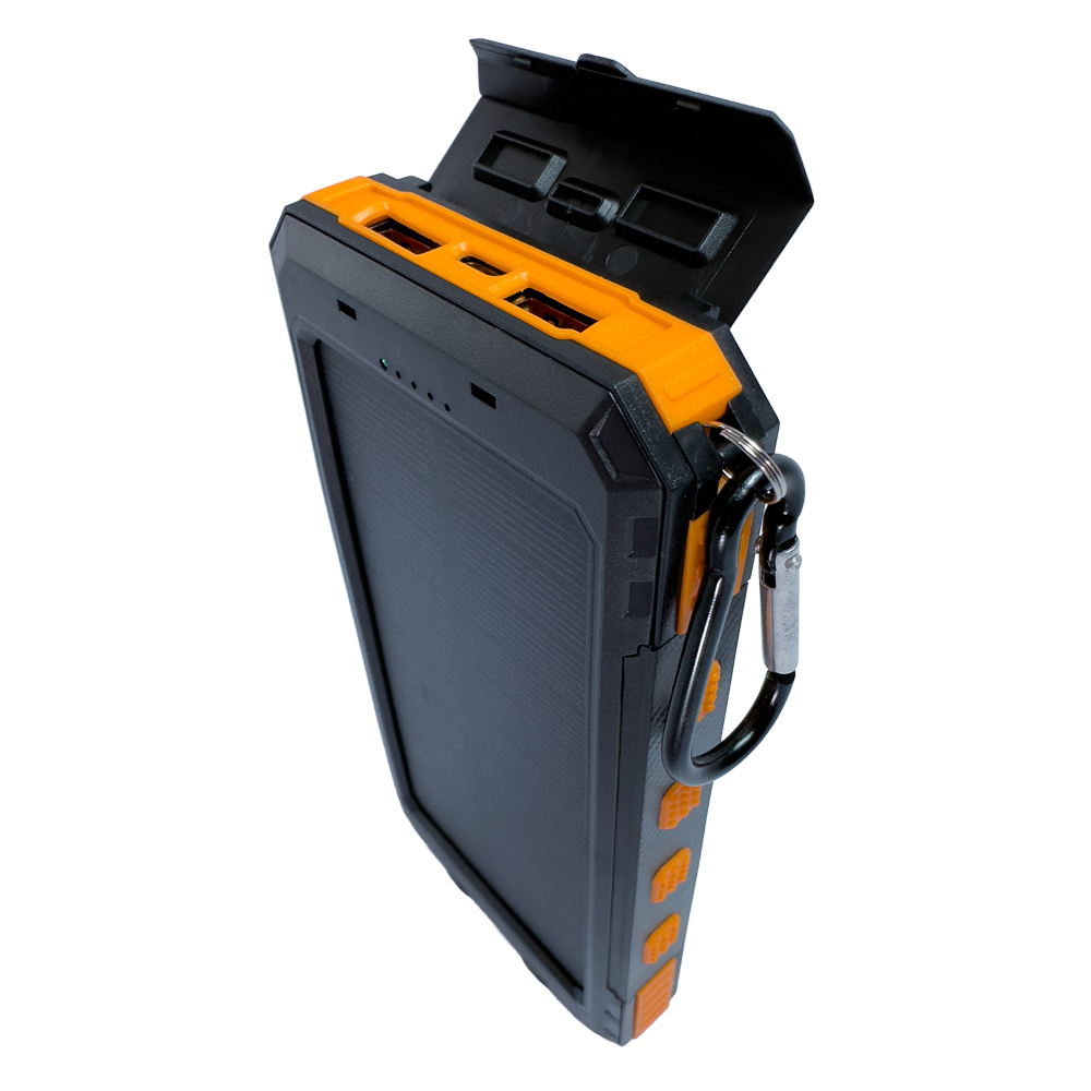 POWER BANK TECMASTER SOLAR 10.000mAh 2 USB A 1 USB-C 22.5W TM-200561