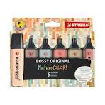 DESTACADORES STABILO BOSS ORIGINAL NATURE COLORS  6 COLORES 70 / 6-2-2