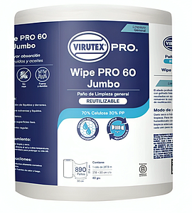 PAÑO WIPE VIRUTEX 60 GRS. ROLLO JUMBO 890 HOJAS ( CA )