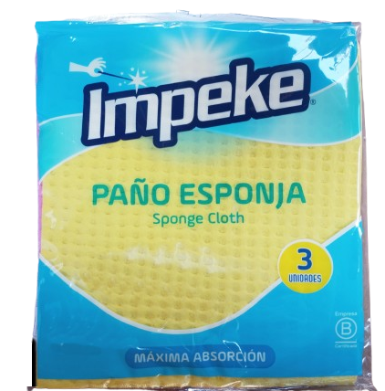 PAÑO ESPONJA IMPEKE X 3 UNIDADES ( CA )