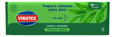 TRAPERO HUMEDO VIRUTEX PUREZA HERBAL X 10 UNIDADES (CM)