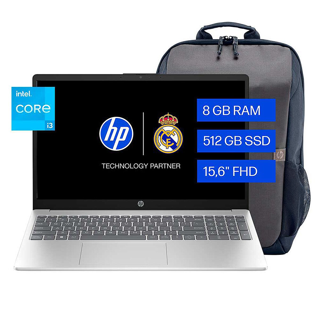 NOTEBOOK HP 15-Fd0010LA I3-N305 15.6" 8GB 512GB SSD WINDOWS 11 HOME
