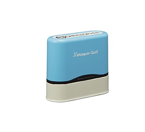 TIMBRE XSTAMPER QUIX NAME QN41 TINTA NEGRA 9.5X46mm COLOR AZUL