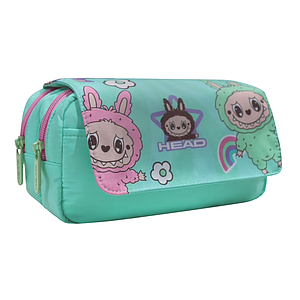 ESTUCHE HEAD ERASER MUÑECOS TURQUESA