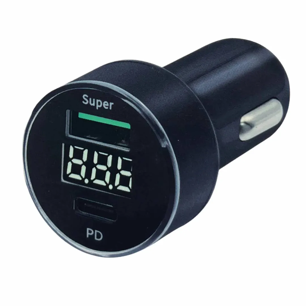 CARGADOR DE AUTO PHILCO DUAL PORT USB QC3.0 CARGA RAPIDA 30W