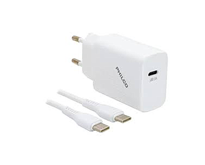 CARGADOR DE CELULAR PHILCO CARGA RAPIDA CON PUERTO USB-C  QC621
