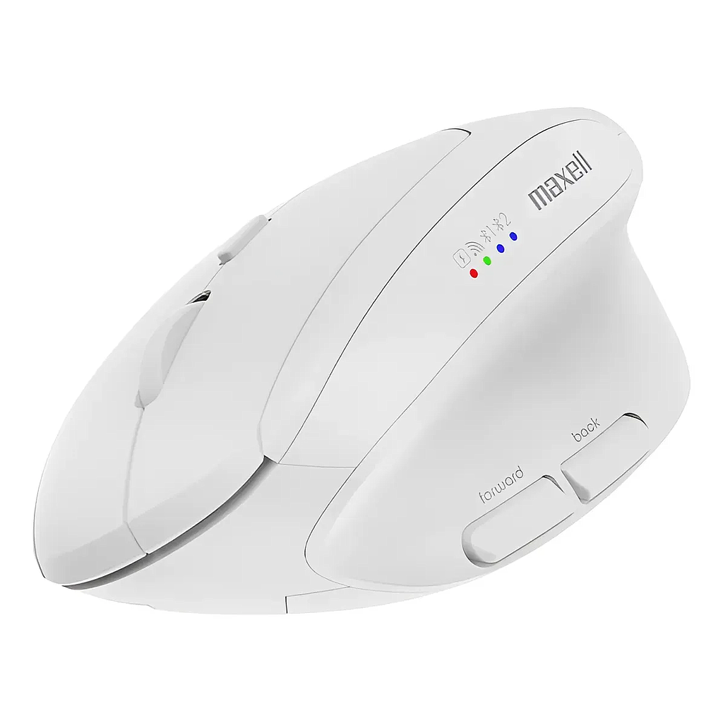 MOUSE ERGONOMICO BLUETOOTH MAXELL MOWLBT-750 DUAL BT/USB BLANCO