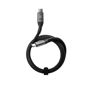 CABLE USB-C A USB-C KLIP XTREME TRENZADO 1.8M NEGRO 20V 100W