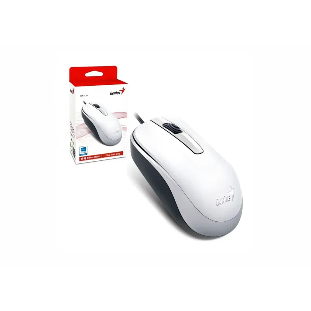 MOUSE ALAMBRICO GENIUS USB-A DX-120 BLANCO