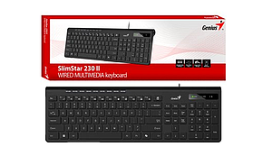 TECLADO GENIUS ALAMBRICO MULTIMEDIA COPILOT SLIMSTAR 230II