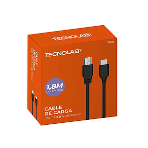 CABLE USB-C A USB TIPO-B TECNOLAB 1.8MT TL823
