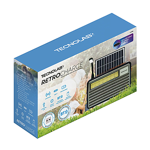 RADIO PORTÁTIL TECNOLAB BLUETOOTH RETRO CON PANEL SOLAR USB-C
