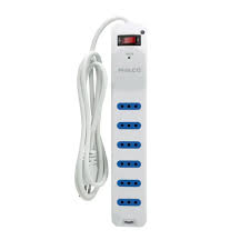 ALARGADOR MULTIPLE PHILCO CON SWITCH 6 POS. BLANCO 1.5 MTS.