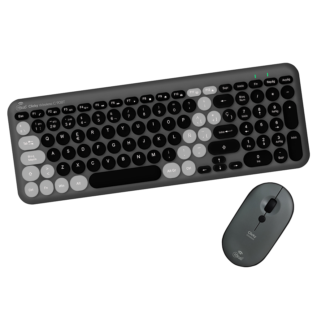 KIT TECLADO Y MOUSE MLAB INALAMBRICO DUAL BT C90BT NEGRO