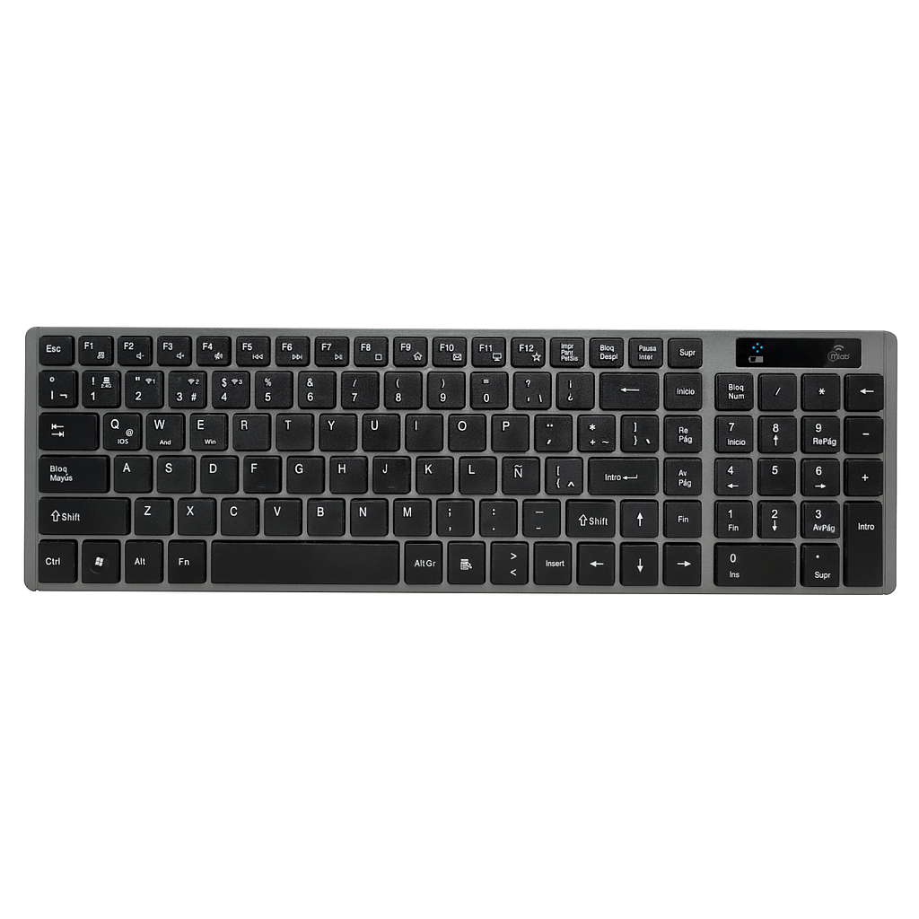 TECLADO INALAMBRICO MLAB DUAL BT K98BT  GRIS