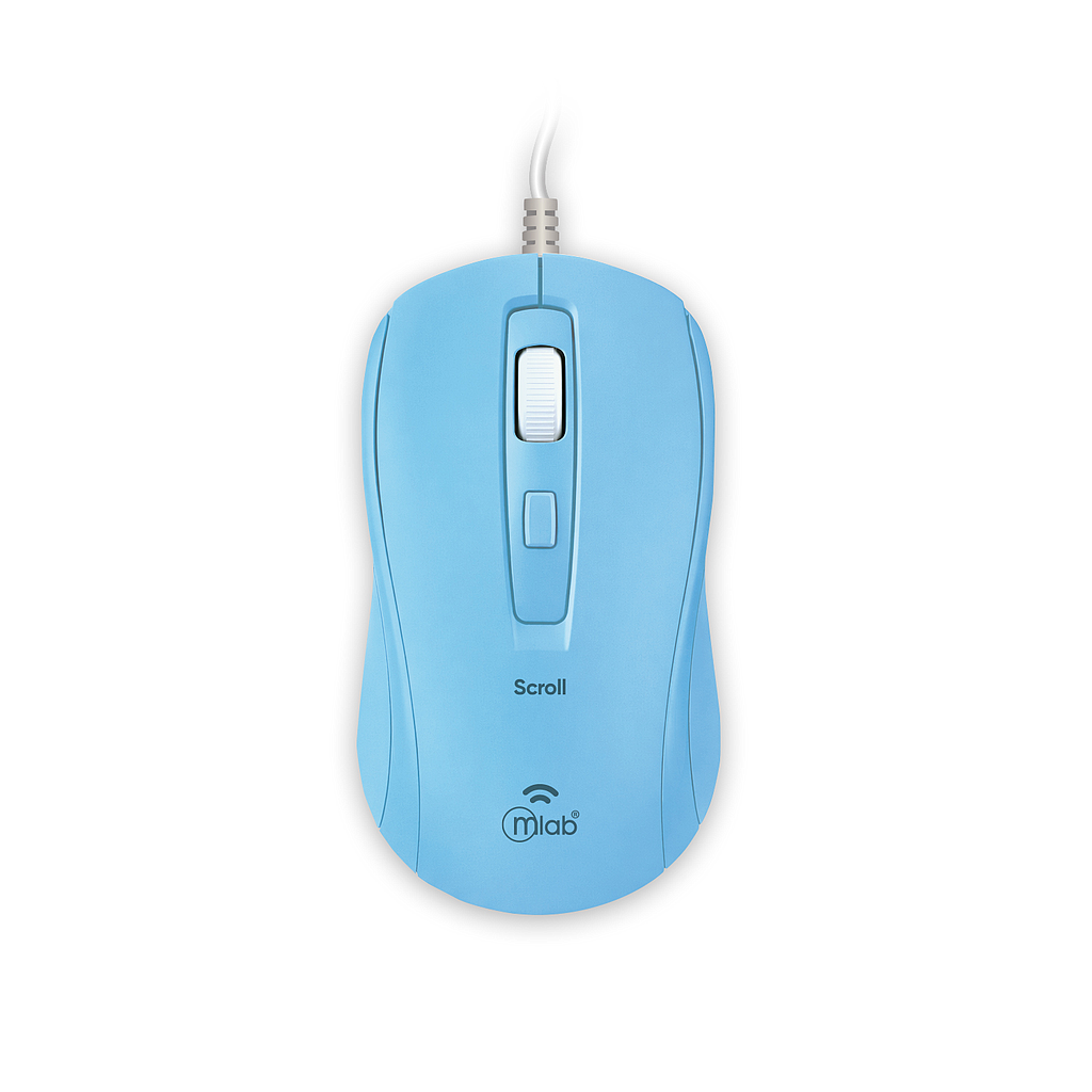 MOUSE ALAMBRICO MLAB  SCROLL M40C 1600DPI CELESTE