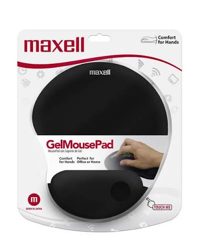 PAD MOUSE MAXELL CON APOYA MUÑECA NEGRO GEL