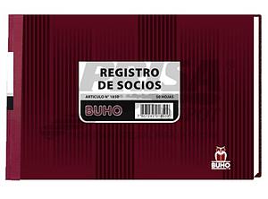 LIBRO REGISTRO DE SOCIOS BUHO 50 Hjs.(ART-1850)