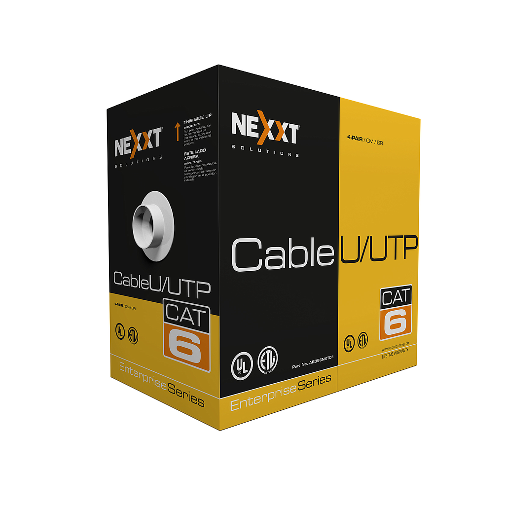 CAJA CABLE RED NEXXT CAT6 EXTERIOR X 305 mts NEGRO AB356NXT38