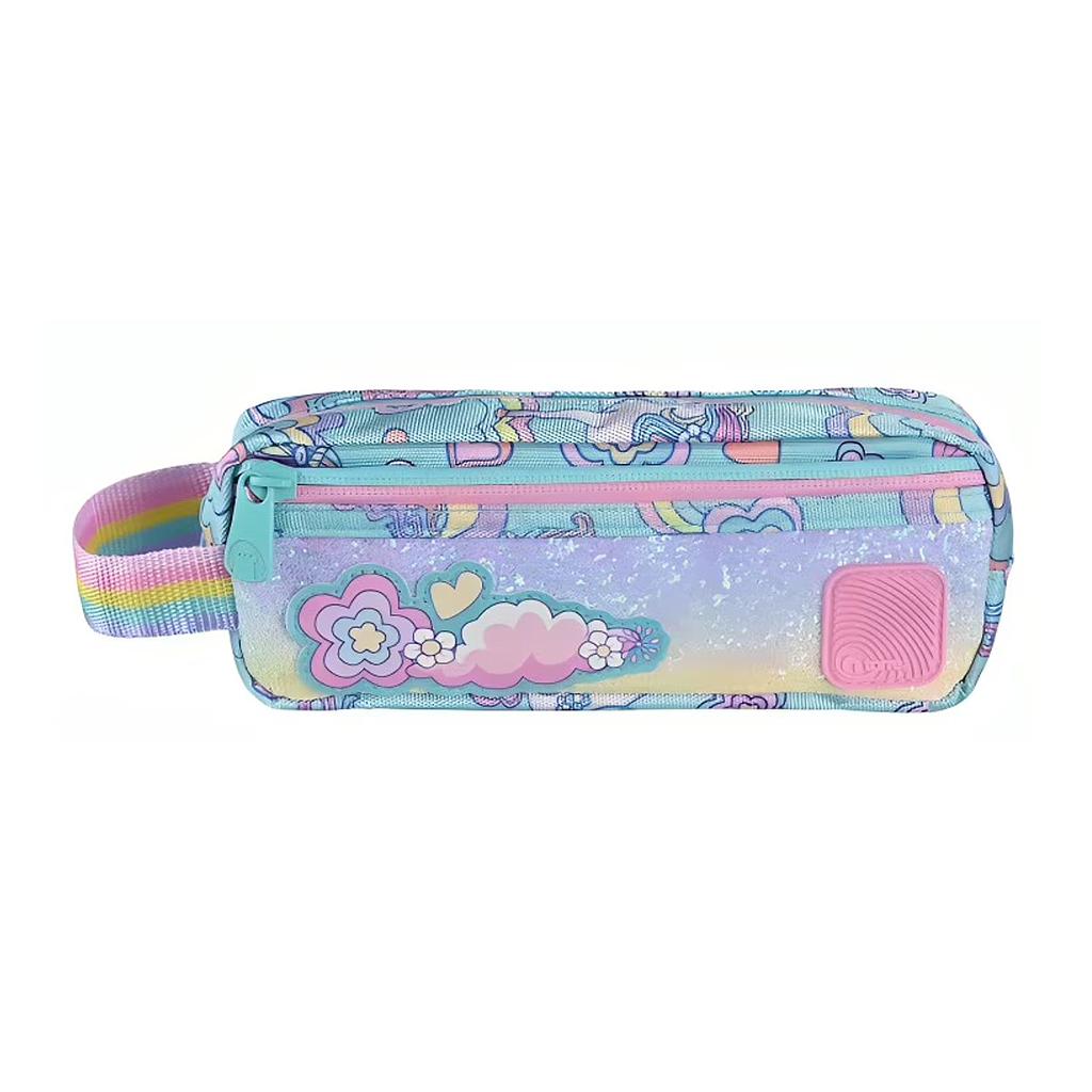ESTUCHE ESCOLAR TORRE TOKIO UNICORN WAVES 2 CIERRE