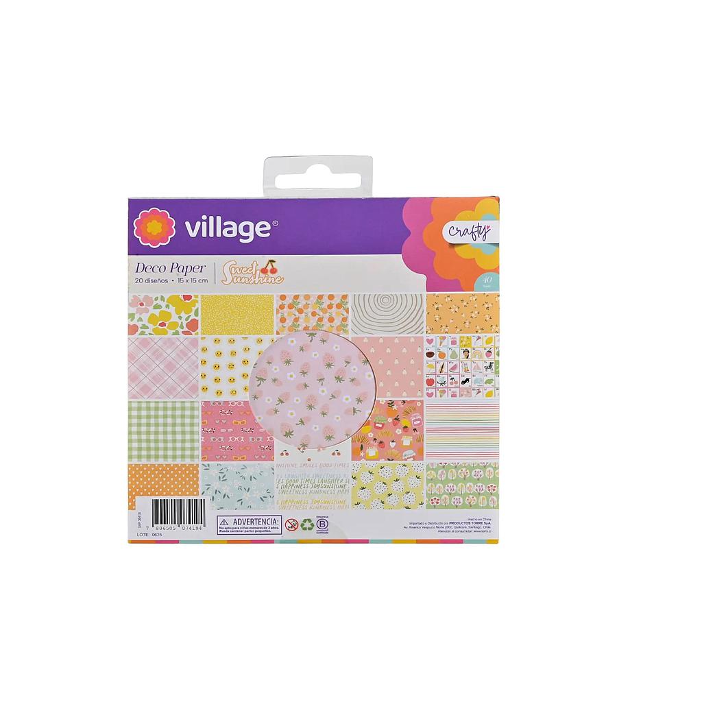 DECO PAPER CRAFTY 15 X 15 DIS 3 VILLAGE