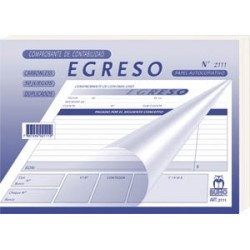 BLOCK EGRESO AUTOCOPIATIVO BUHO  ART.2111