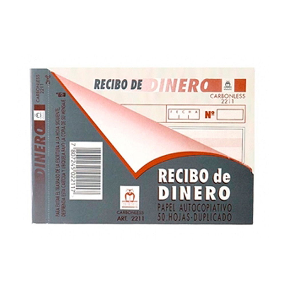 RECIBO DE DINERO BUHO (ART-2211) AUTOCOPIATIVO