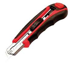 CUCHILLO CARTONERO ISOFIT GRANDE  N° 90 NEGRO/ROJO 