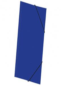 CARPETA CARTON BUHO C/ELASTICO AZUL OSCURO 