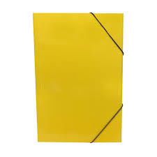 CARPETA CARTON BUHO C/ELASTICO AMARILLO 