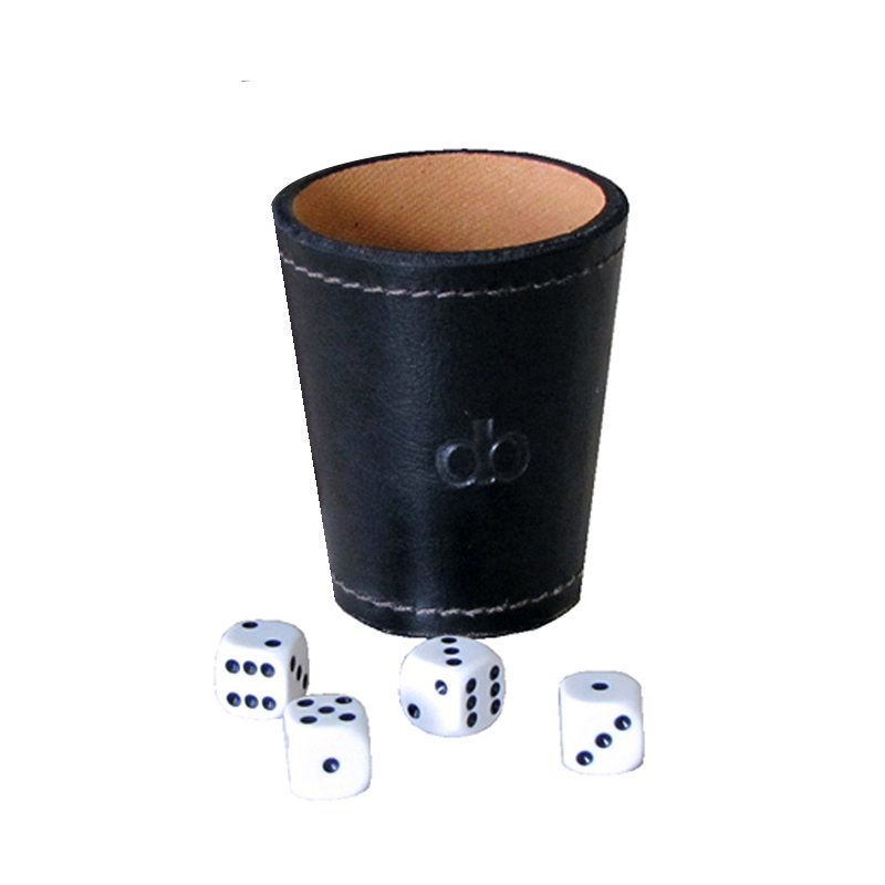 VASO DE CACHO CUERO NEGRO