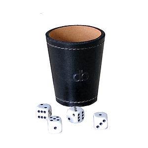 VASO DE CACHO CUERO NEGRO