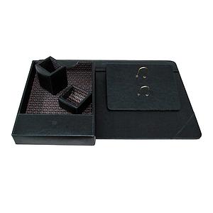 SET DE ESCRITORIO ECOCUERO NEGRO (DB-80100)
